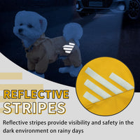 Dog Raincoat, Waterproof Dog Rain Jacket with Hood - L(Back Length15'') / Yellow - image 4