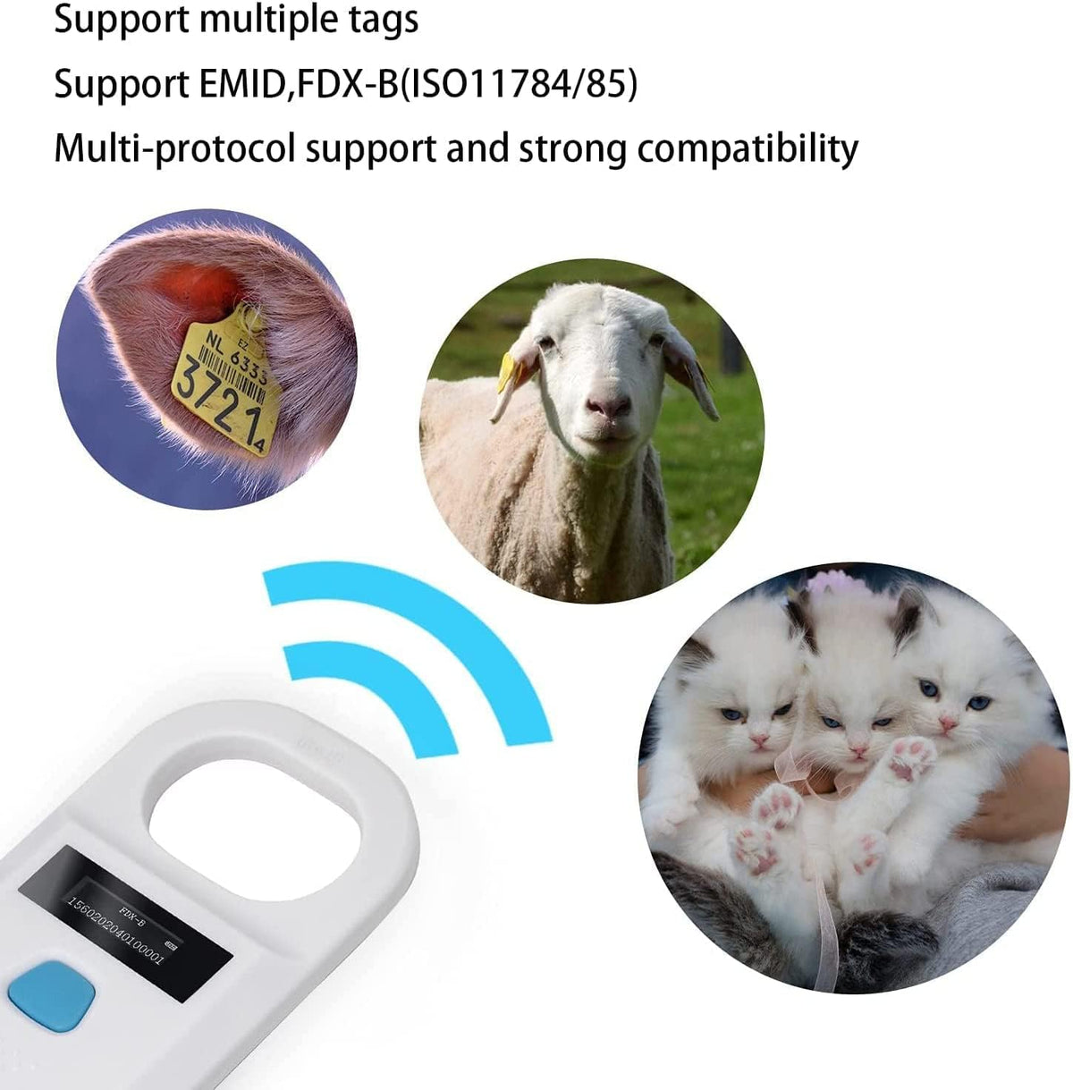 Yanzeo AR180 Pet Dog Cat Microchip Reader - Ar180 - image 3