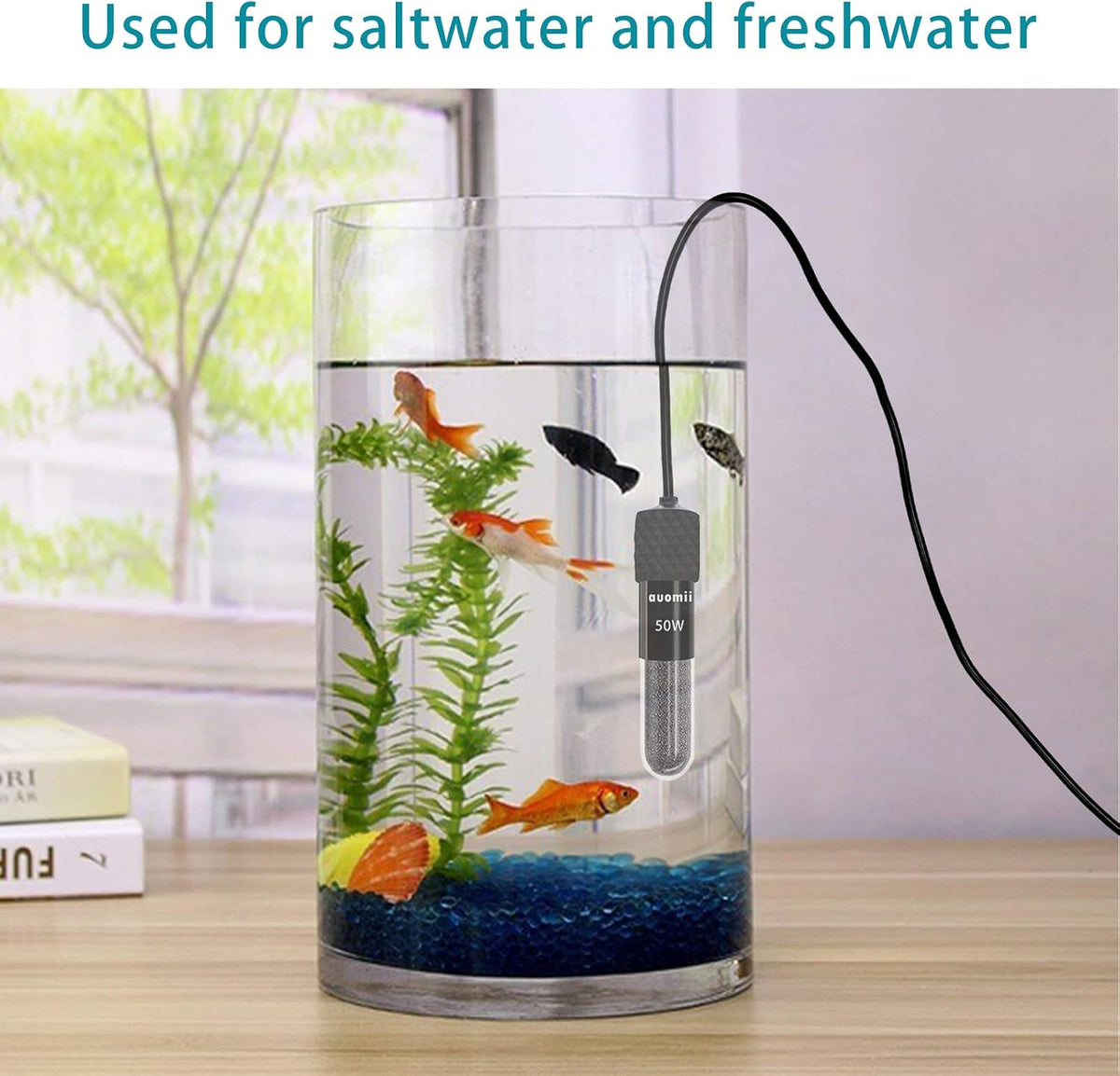 USB 10W Mini Submersible Aquarium Heater Adjustable Fish Tank Heater – Essentials for Fish - 30W PLUG - image 4