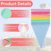 MAQIHAN 52.5 Ft Colorful Pennant Banner Flags - Multicolor - 4pcs - image 3