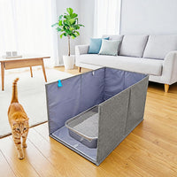 Extra Large Cat Litter Box Enclosure - 3-Walls Enclosure