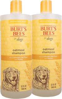 Burts Bees for Pets Oatmeal Dog Shampoo with Honey - Unscented / 32 Fl Oz (Pack of 2)