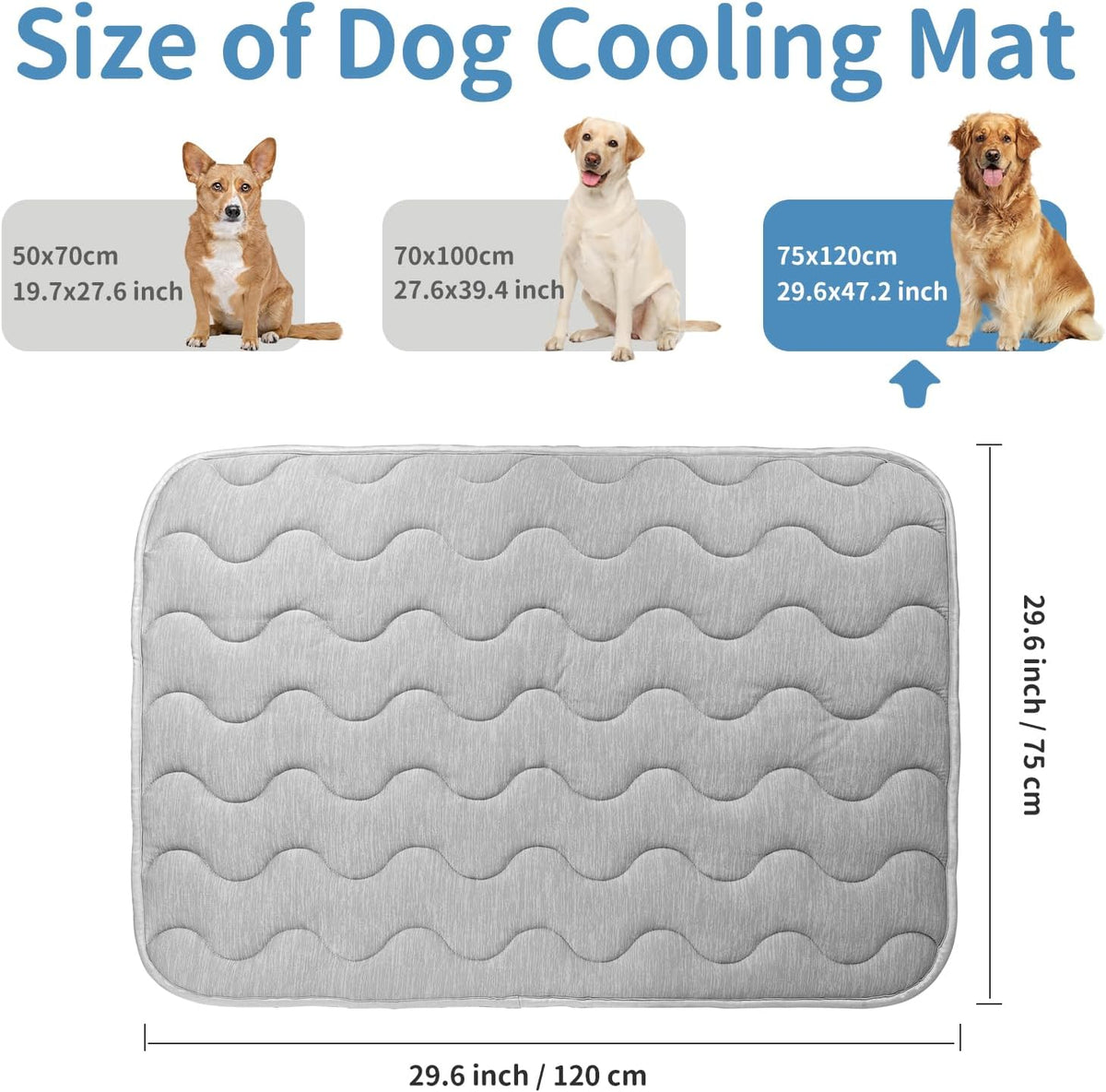 Extra Large Dog Cooling Mat - 120L x 70W cm - image 2