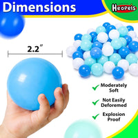 Ball Pit Balls Pack of 100 200 500 - Blue+Blue+White / 100 balls - image 2