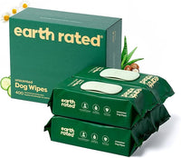 Earth Rated Pet Wipes for Dogs and Cats, Hypoallergenic, Cleaning and Hydrating, for Grooming Paws, Body and Butt, Unscented, 400 Count