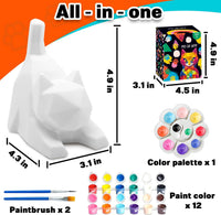 FUNZBO 4.3in Paint Your Own Dinosaur Lamp Kit - Cat Lying - image 3