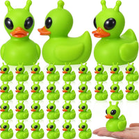 Sotiff mini alien rubber ducks, 25 green ducks with funny faces - view 9