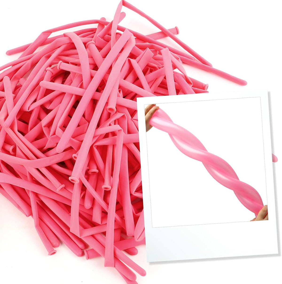 260 Balloons - Clear Long Balloons for Tying Balloon Arch & Balloon Ties – Fun for Kids & Family - Pink - image 2
