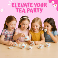 17 Pieces Floral Miniature Porcelain Ceramic Tea Set - image 4