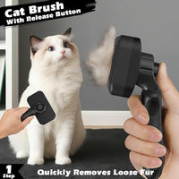 Comotech 3PCS Cat Grooming Supplies,Cat Brush & Nail Clipper/Trimmer & Flea Comb for Shedding Indoor Cats Dogs and Small Animals - Meet All Your Pet's Daily Grooming Needs - All in One Set (Black)