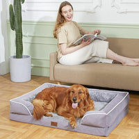 Comfort Expression Small Dog Beds Waterproof Orthopedic Foam Dog Sofa Beds for Small Dogs Comfy Pet Bed with Washable Removable Cover & Non-Slip Bottom(X-Small,Purple)