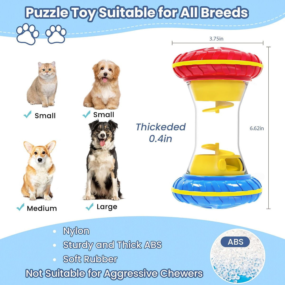 Interactive Dog Toys, Dog Puzzle Toys for Smart - Blue - image 2