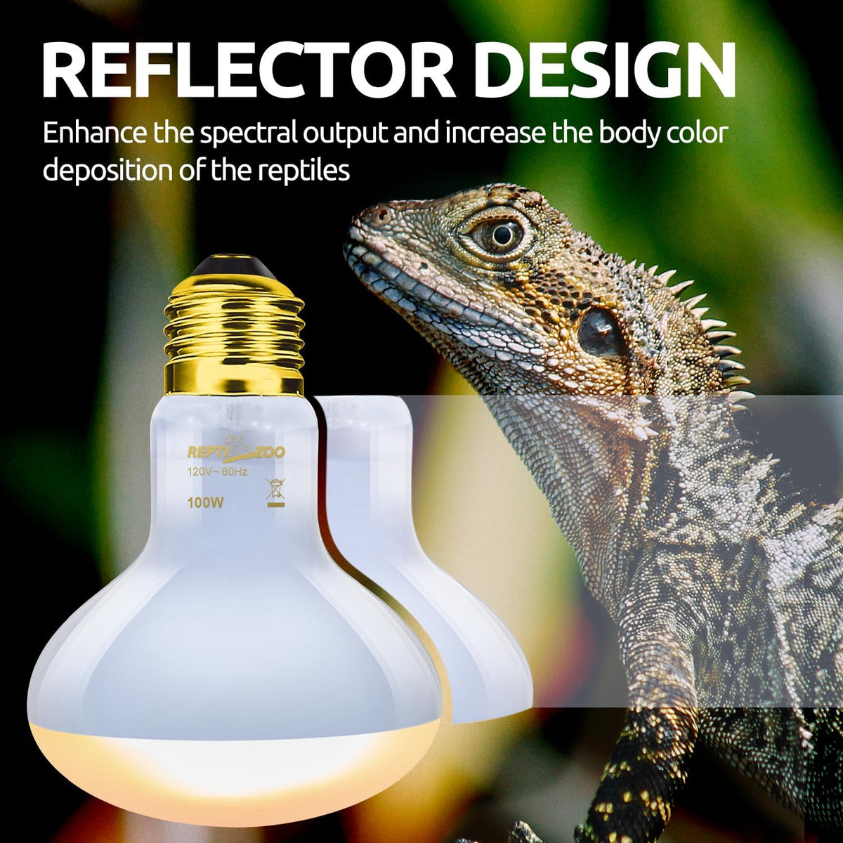 REPTI ZOO Reptile Heat Lamp Combo Pack - Tropical Set - image 4