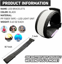 KIRALUMI 8 Pack LED Light Up Bracelets, 3 Modes - Black - 8 PCS - image 2