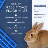 Premium Plastic Rabbit Cage Mats, 15x10 Mat - 2 Pack / Blue - image 2