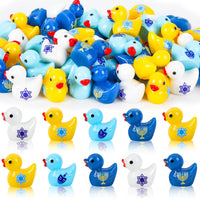JUNEBRUSHS 50 Pcs Mini Pumpkins Fake Pumpkins Artificial Pumpkins - Hanukkah Mini Resin Duck Style