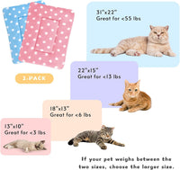 2 Pack Cat Blanket for Indoor Cats - Polka Dots / 18X13 in - image 2