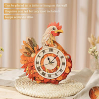 Halloween 3D Puzzles for Adults Halloween Puzzle Clock Adult Craft – Fun for Kids & Family - Rooster Clock - image 3