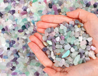 LAIDANLA Rose Quartz Crushed Stone Crystal Chips Bulk - Fluorite / 1Pound-（0.2"-0.28"） - image 3
