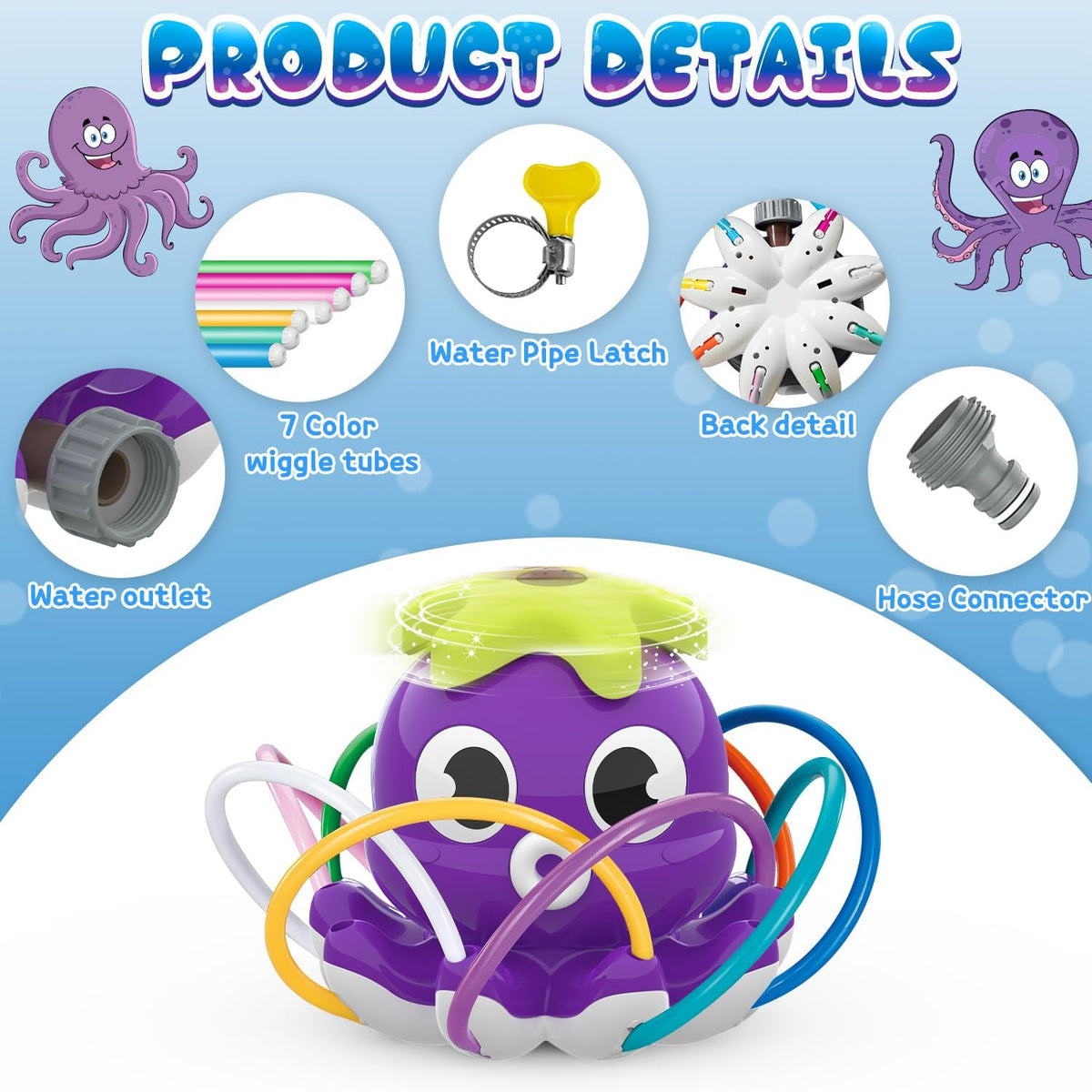 Outdoor Water Spray Sprinkler, Summer Outside Toys for Kids Boys – Fun for Kids & Family - image 4