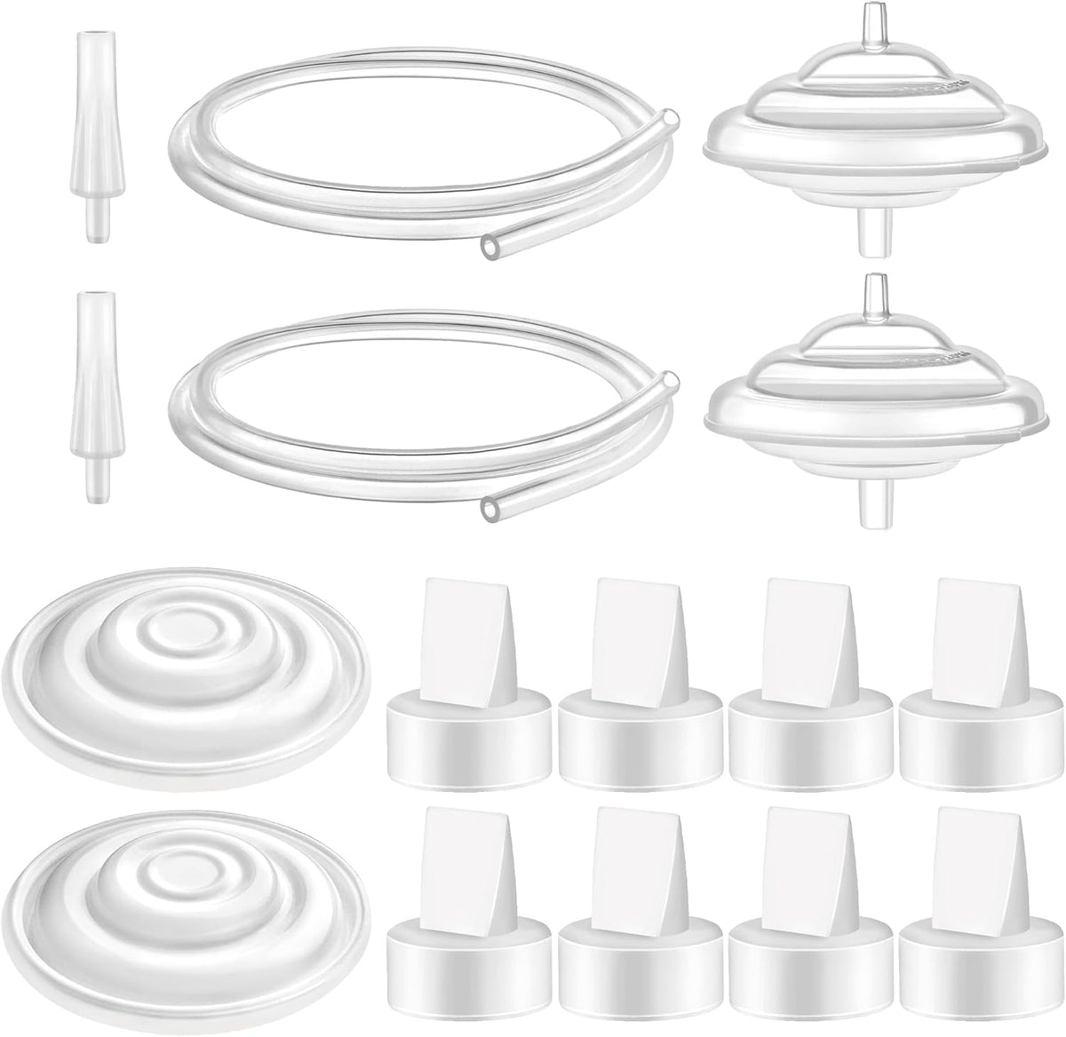 Maymom Breast Pump Replacement Parts Compatible with Spectra S1 - 8 Valve 2 Membrane Tube Bfp
