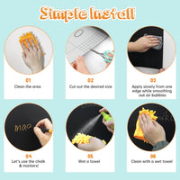 Magnetic Whiteboard Contact Paper - Black X 2pcs / 47.2"W x 18"H - image 4