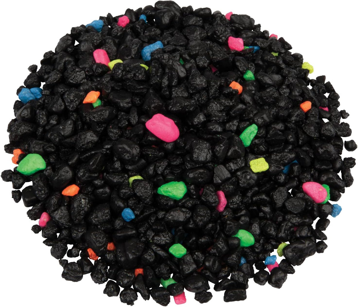 GloFish Aquarium Gravel, Black With Fluorescent Accents - Black With Fluorescent Highlights / 5 LBS - image 2