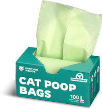 Panther Armor Cat Litter Bags for Poop - Large (16 x 12 in) – 100 Count