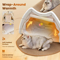 Cat Houses for Indoor Cats - 19.7*12.6*15.7"/Flat Roof (M) - image 4
