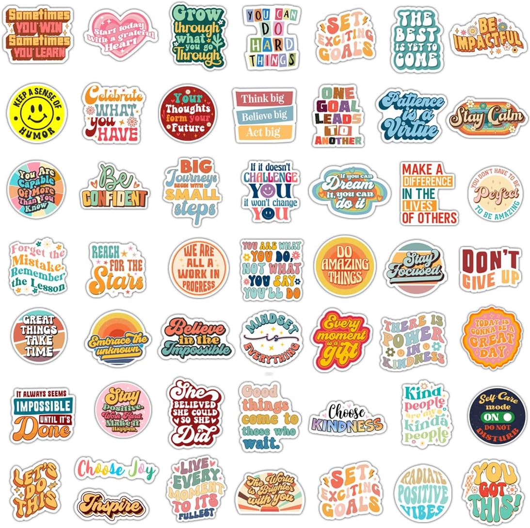 Krazy4K 100 pack waterproof vinyl Christian stickers with faith and Bible verse messages - view 6