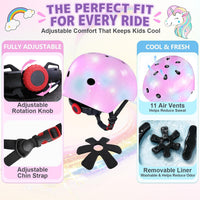 Unicorn Catcher Kids Helmet and Knee Pads Set - Light Pink / Small: 3-8 year - image 4