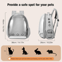 Cat Carrier Backpack, Pet Carrier Backpack Front Pack for Small Medium Cat Puppy Dog Carrier - Grey - image 2