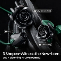 iATOM Black Roses Flower Building Set 3Pack Basket Stuffers Gift - Black - image 4