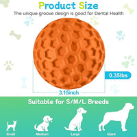 LUKITO Dog Chew Toys, Dog Toys for Aggressive Chewers Large Breed, Interactive Squeaky Balls, Tough Dog Toys with Natural Rubber for Large and Medium Small (3 Balls)