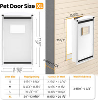 Cat Door for Wall, Energy Efficient Pet Entry Door – Essentials for Cats - Extra Large - image 3