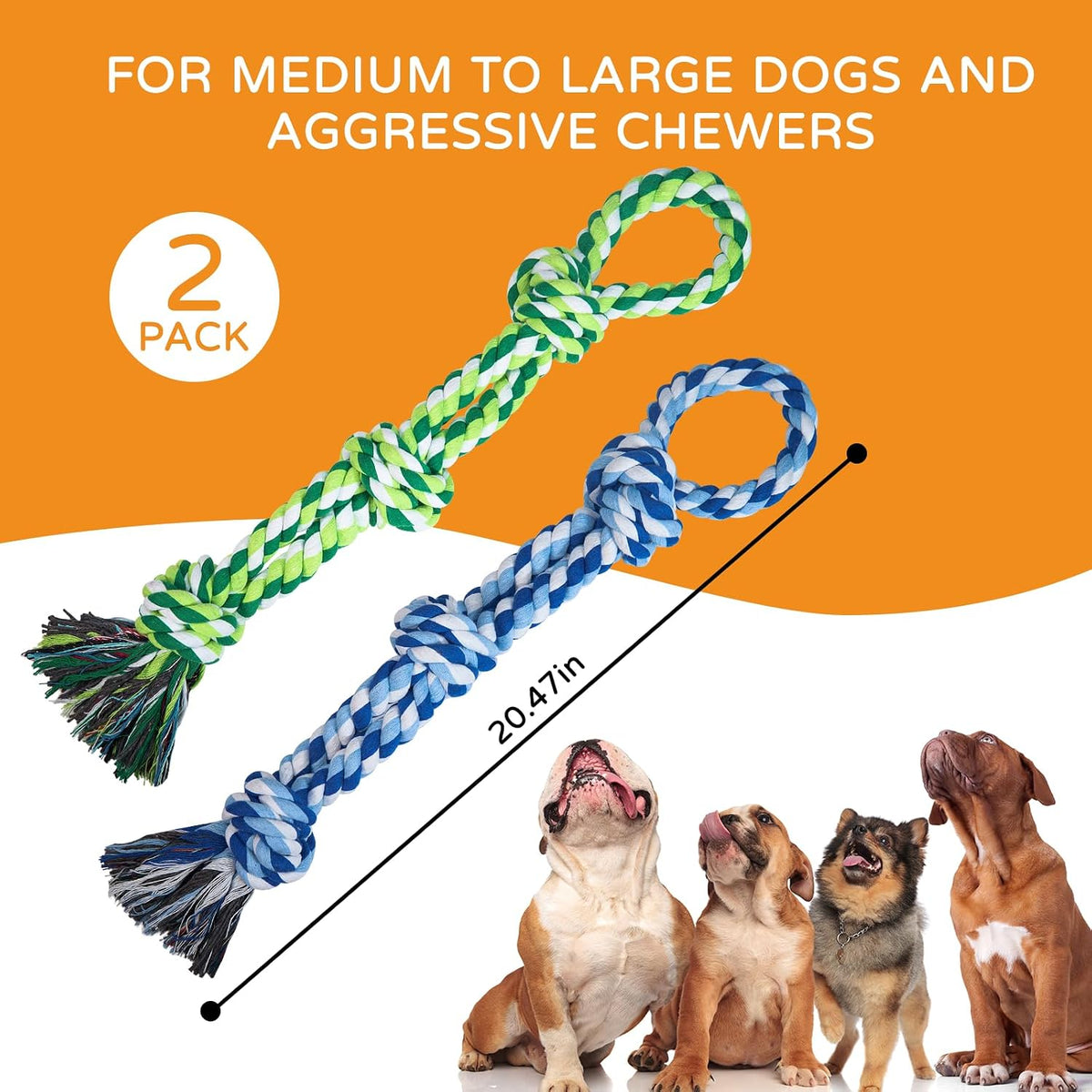 2 Pack Chew Toys, for Aggressive Chewers – Essentials for Dogs - image 2