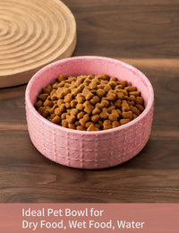 Ceramic Dog Bowl, Dogs Dish for Middle and Small Dogs, Puppy - Pink - image 3