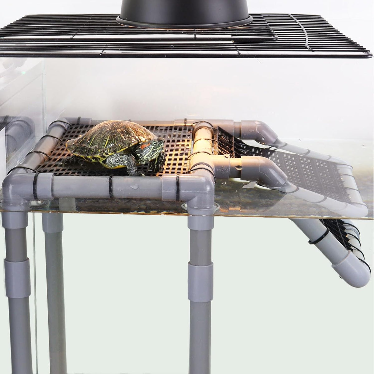 Large Turtle Basking Platform for Aquatic Turtles – Essentials for Fish - Basking Platform 13.4" W × 7.7" D - image 2