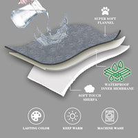 Pet Blankets for Cats, Waterproof Cat Blanket Washable - Grey / 60"x80" - image 3
