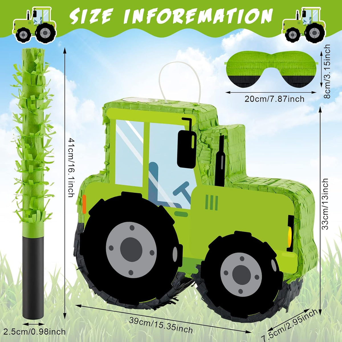 Lewtemi Robot Piñatas Birthday Party Favor - Tractor Style - image 3