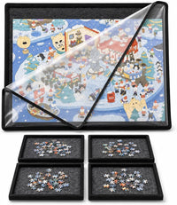 Yunihome puzzle board for 1000 pieces with 4 sorting trays and protective cover - view 3