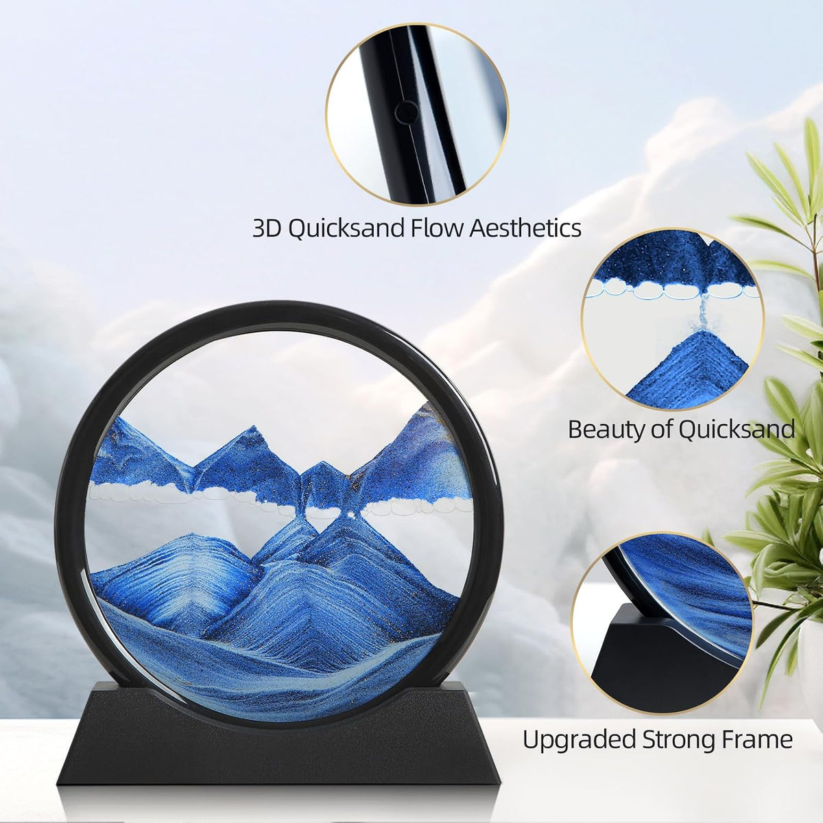 Moving Sand Art Liquid Motion - 7 inch / Blue - image 3