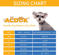 Washable Female Dog Diapers, Durable Pet Skirt for Dog Dress - Large / Pink Green Blue - image 2