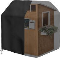 Iceberg Elf black waterproof outdoor playhouse cover with drawstring hem - view 2