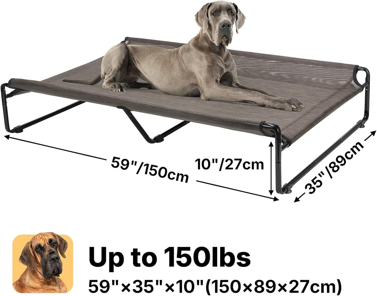 Veehoo Outdoor Elevated Dog Bed - Brown / 59.0"L x 35.0"W x 10.6"Th - image 4
