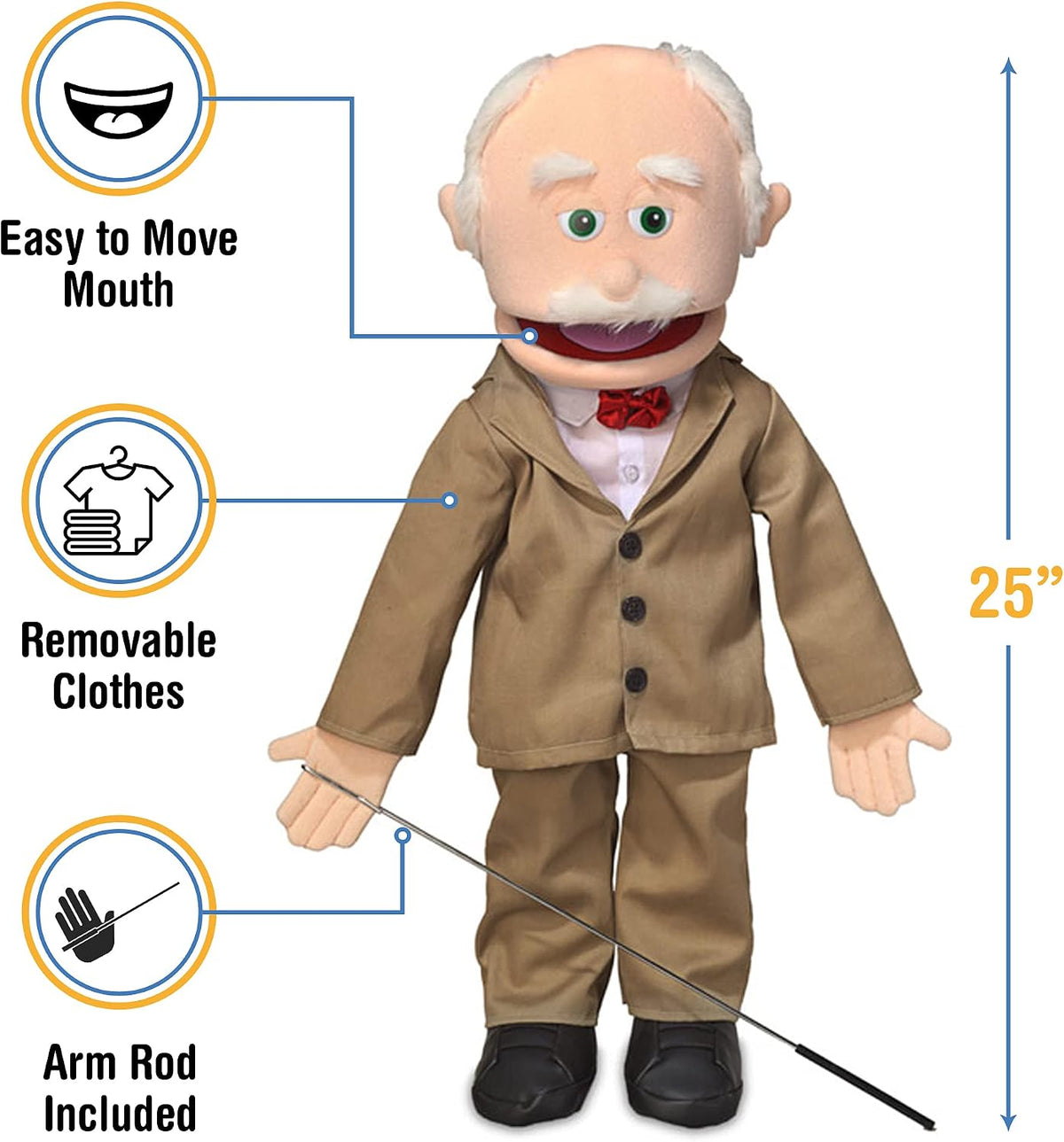 25" Pops, Peach Grandfather, Full Body - image 3