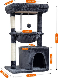 SYANDLVY Small Cat Tree for Indoor Cats - 29.6" / Smoky Grey - image 2
