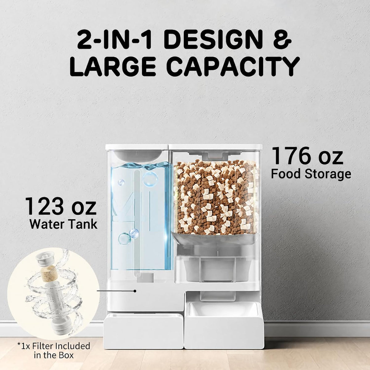 iPettie Camera Automatic Cat Feeder and Water Dispenser - WiFi Version - image 3