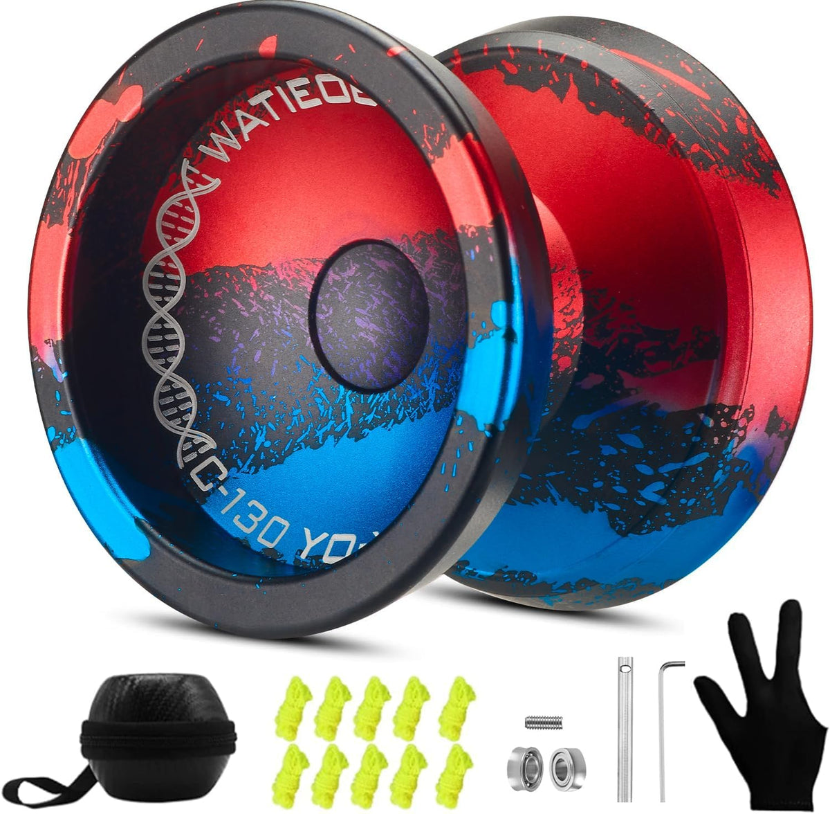 C130 YoYo Professional Responsive Yo yo Bearing for Kids Beginner - Black blue red