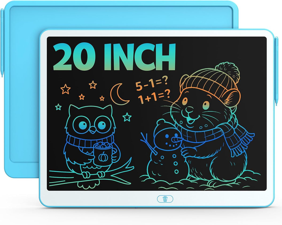 10 Inch LCD Writing Tablet for 3-8 Year Olds - Blue / 20 inch